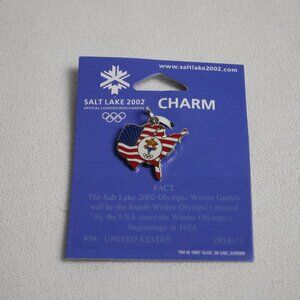 Salt Lake 2002 Olympic Winter Games Collectible USA Charm SymbolArts Charm #59